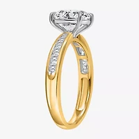 I, Si2 Womens 2 CT. T.W. Lab Grown White Diamond 10K Gold Round Side Stone Engagement Ring