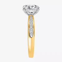 I, Si2 Womens 2 CT. T.W. Lab Grown White Diamond 10K Gold Round Side Stone Engagement Ring