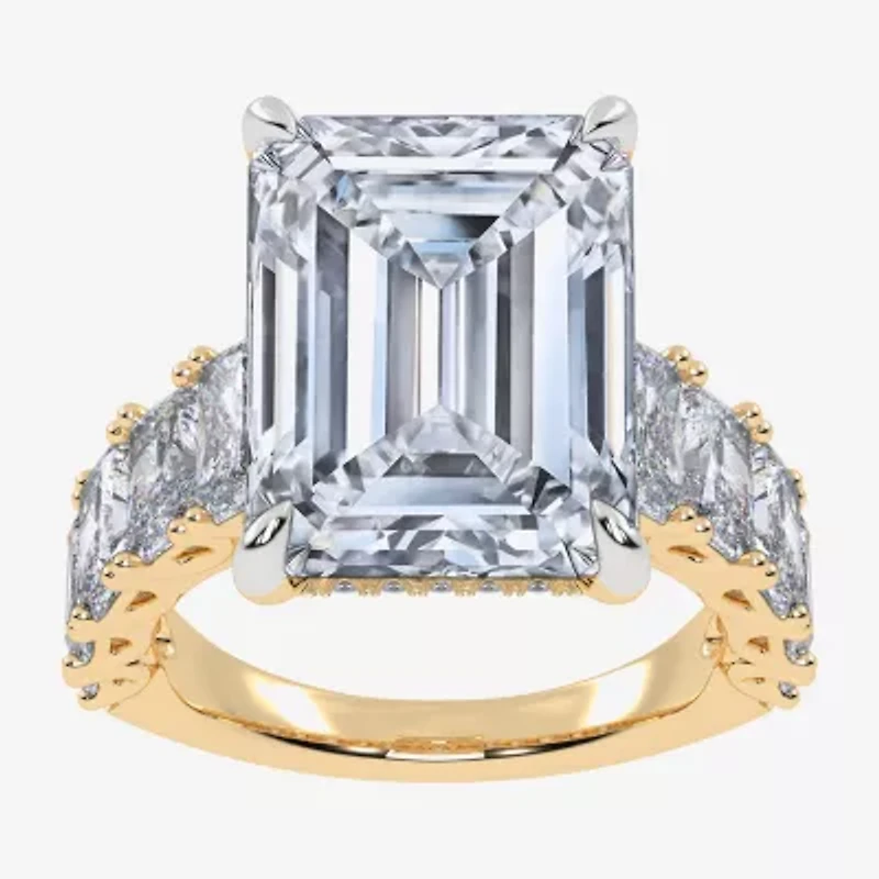 Grown Gorgeous Signature By Modern Bride G/Vs2-Si1 Womens 8 1/4 Ct. T.W. Lab White Diamond 14K Gold Side Stone Engagement Ring