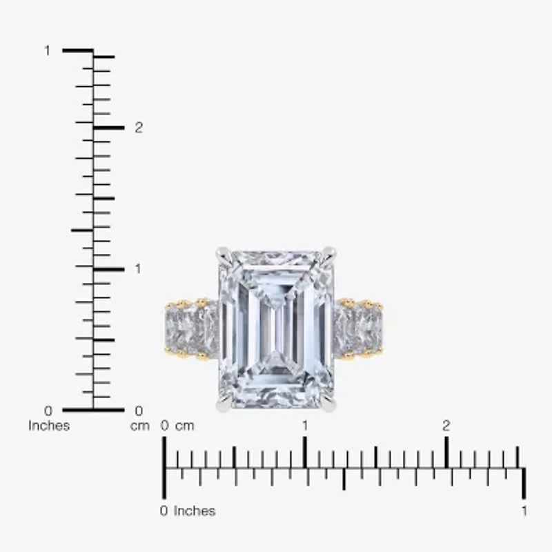 Grown Gorgeous Signature By Modern Bride G/Vs2-Si1 Womens 8 1/4 Ct. T.W. Lab White Diamond 14K Gold Side Stone Engagement Ring