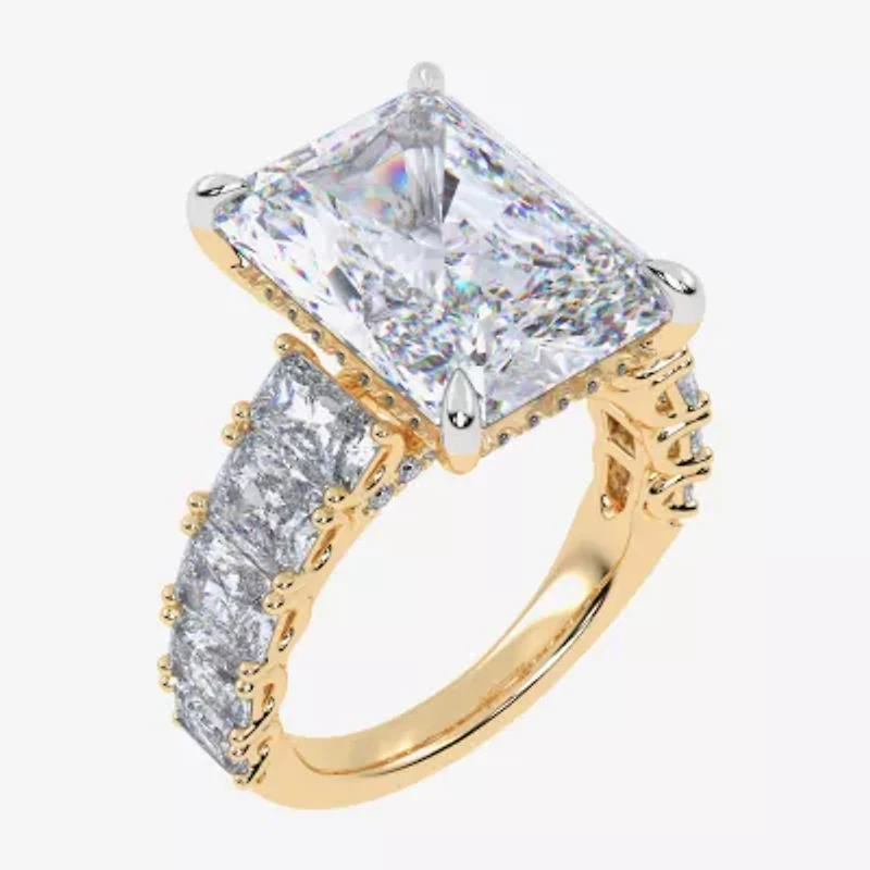 Grown Gorgeous Signature By Modern Bride G/Vs2-Si1 Womens 8 1/4 Ct. T.W. Lab White Diamond 14K Gold Side Stone Engagement Ring