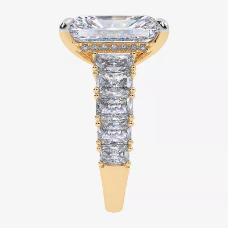 Grown Gorgeous Signature By Modern Bride G/Vs2-Si1 Womens 8 1/4 Ct. T.W. Lab White Diamond 14K Gold Side Stone Engagement Ring