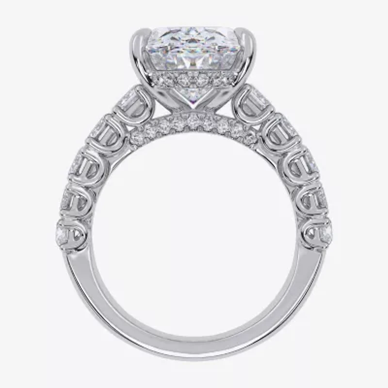 Signature By Modern Bride (G/Vs2-Si1) Womens 8 1/4 Ct. T.W. Lab Grown White Diamond 14K Gold Oval Side Stone Engagement Ring