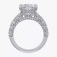 Signature By Modern Bride (G/Vs2-Si1) Womens 8 1/4 Ct. T.W. Lab Grown White Diamond 14K Gold Oval Side Stone Engagement Ring