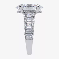 Signature By Modern Bride (G/Vs2-Si1) Womens 8 1/4 Ct. T.W. Lab Grown White Diamond 14K Gold Oval Side Stone Engagement Ring