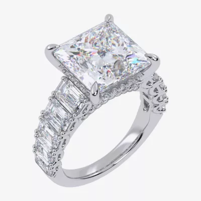 Signature By Modern Bride (G, Vs2-Si1) Womens 8 1/4 Ct. T.W. Lab Grown White Diamond 14K Gold Side Stone Engagement Ring