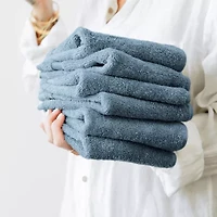 Hotel-Quality 6 Piece Washcloth Towel Sets - 100% Cotton