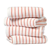 4-Pack Cabana Stripe Beach Pool Towels - 100% Absorbent Cotton, 30 X 70
