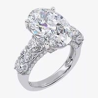 Signature By Modern Bride (G, Vs2-Si1) Womens 7 1/2 Ct. T.W. Lab Grown White Diamond 14K Gold Oval Side Stone Engagement Ring