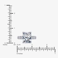 Signature By Modern Bride (G, Vs2-Si1) Womens 7 1/2 Ct. T.W. Lab Grown White Diamond 14K Gold Rectangular Side Stone Engagement Ring