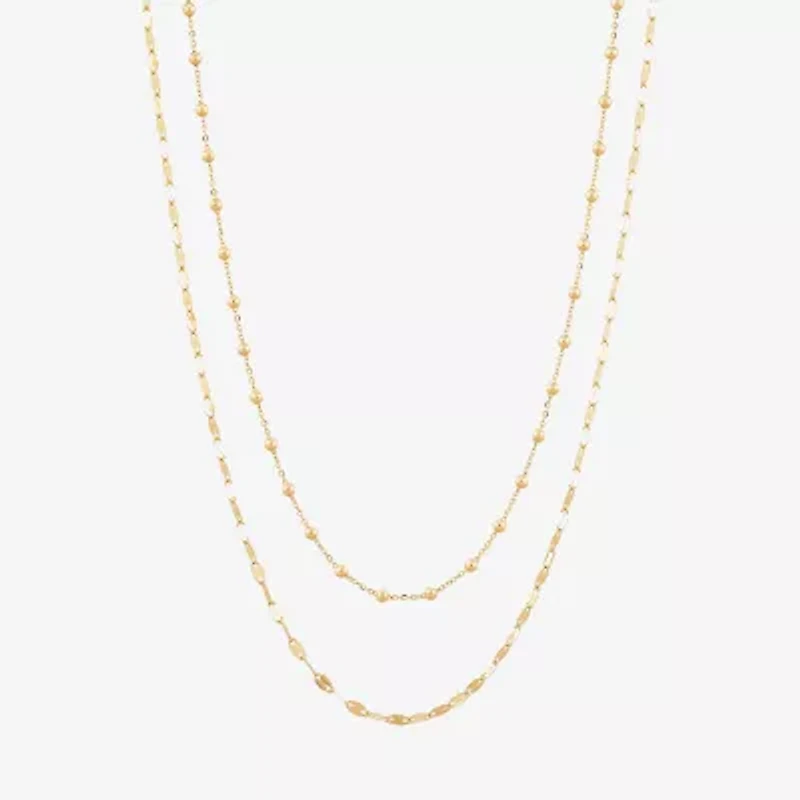 Gold Addiction Womens 10K Gold 18 Inch Chain Necklace