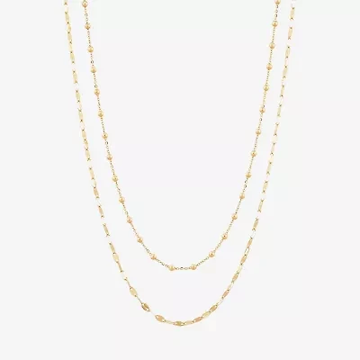 Gold Addiction Womens 10K Gold 18 Inch Chain Necklace