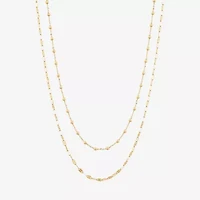 Gold Addiction Womens 10K Gold 18 Inch Chain Necklace