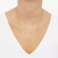 Gold Addiction Womens 10K Gold 18 Inch Chain Necklace