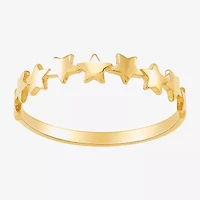 Gold Addiction Womens 3.5MM 10K Star Band