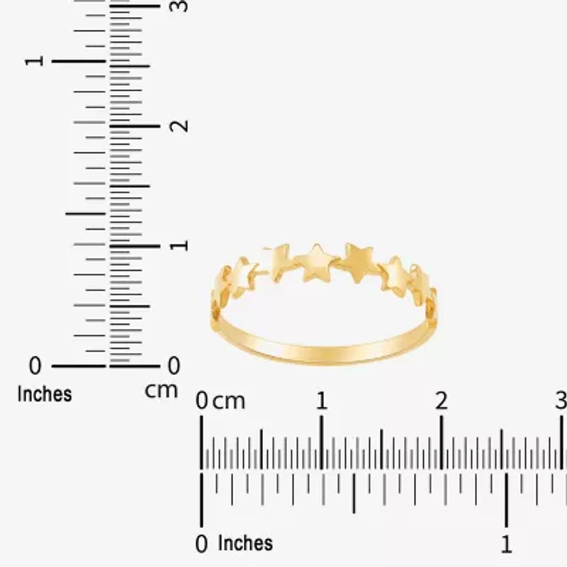Gold Addiction Womens 3.5MM 10K Star Band