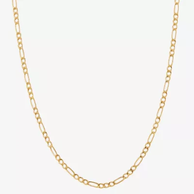 Unisex 14K Gold 13 Inch Figaro Chain Necklace
