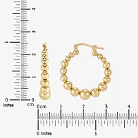 Silver Addiction Womens 14K Gold Over Silver 25mm Hoop Earrings