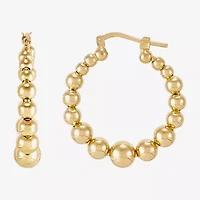 Silver Addiction Womens 14K Gold Over Silver 25mm Hoop Earrings