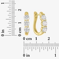 (G-H, Si2-I1) Womens 2 CT. T.W. Lab Grown White Diamond 14K Gold Over Silver 16.7mm Round Hoop Earrings