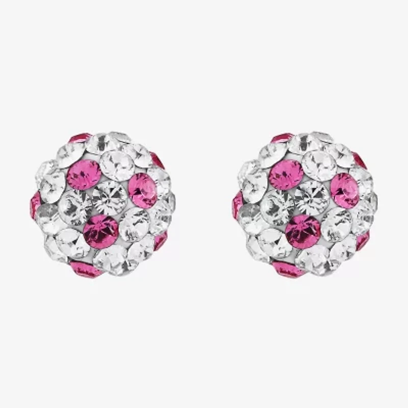 Limited Quantities! Pink Crystal 14K Gold 4.8mm Ball Stud Earrings