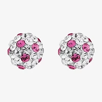 Limited Quantities! Pink Crystal 14K Gold 4.8mm Ball Stud Earrings