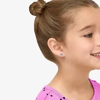 Limited Quantities! Multi Color Crystal 14K White Gold 4.8mm Ball Stud Earrings
