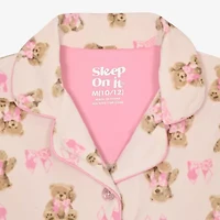Sleep On It Velour Little & Big Kid Girls Long Sleeve 3-pc. Pajama Sets