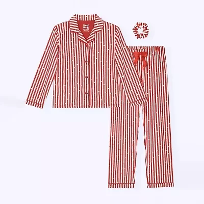Sleep On It Velour Little & Big Kid Girls Long Sleeve 3-pc. Pajama Sets