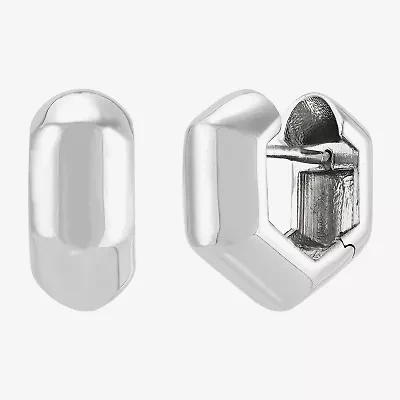 Silver Addiction Womens Sterling Silver 13mm Hoop Earrings