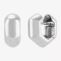 Silver Addiction Womens Sterling Silver 13mm Hoop Earrings