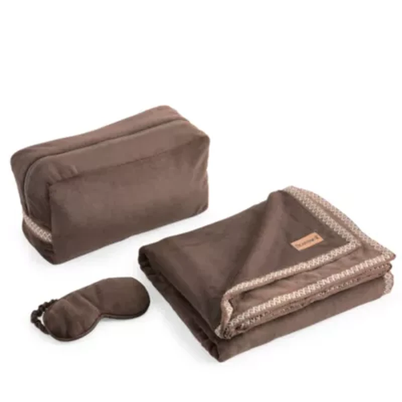 Bearpaw Coco Plush 3-pc.  Throw Travel Set