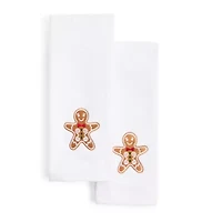 Avanti Gingerbread 2-pc. Embellished Hand Towel
