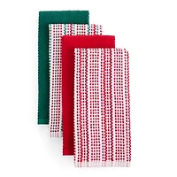 North Pole Trading Co. Holiday Stripe 4-pc. Kitchen Towel Set