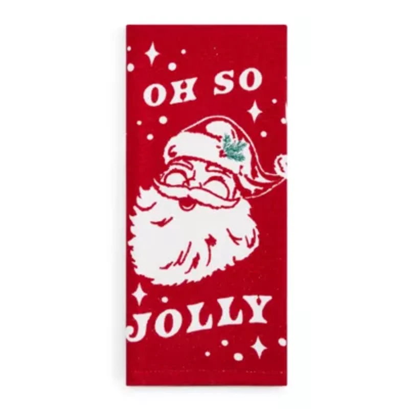 North Pole Trading Co. Jolly Santa 2-pc. Kitchen Towel Set