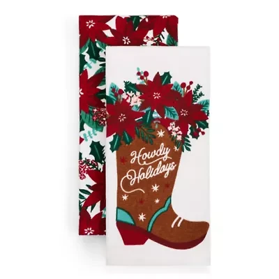 North Pole Trading Co. Howdy Holiday 2-pc. Kitchen Towel Set