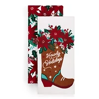 North Pole Trading Co. Howdy Holiday 2-pc. Kitchen Towel Set