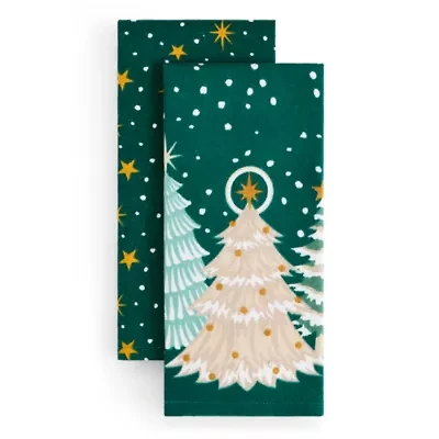 North Pole Trading Co. Christmas Tree 2-pc. Kitchen Towel Set