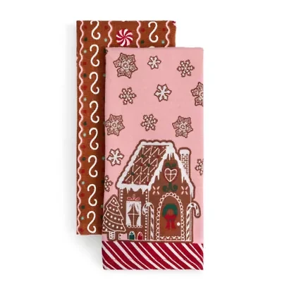 North Pole Trading Co. Gingerbread House 2-pc. Kitchen Towel Set