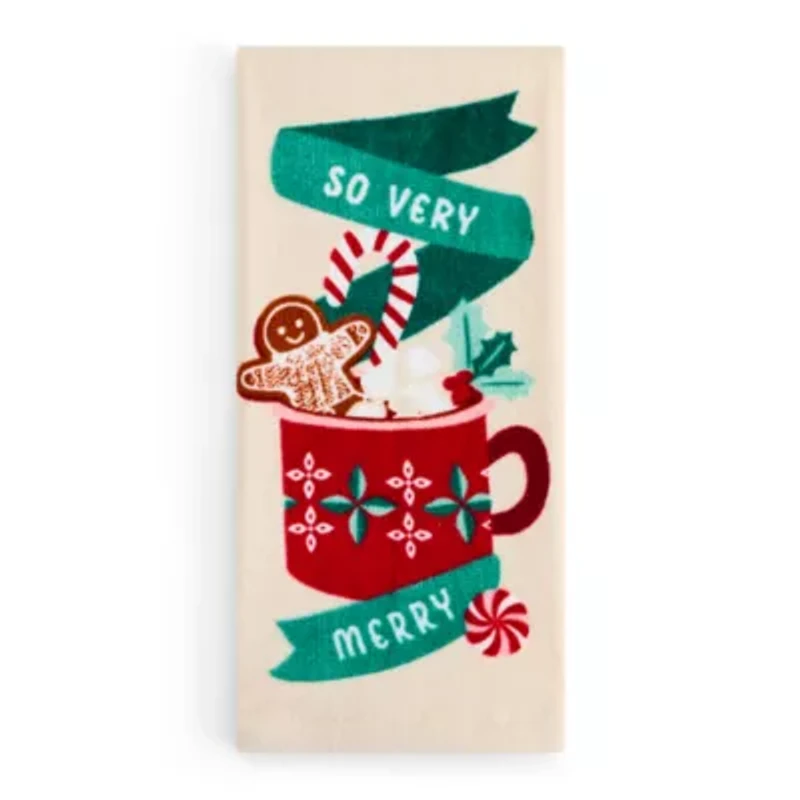 North Pole Trading Co. Very Merry Hot Cocoa 2-pc. Kitchen Towel Set