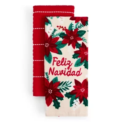 North Pole Trading Co. Felize Navidad 2-pc. Kitchen Towel Set