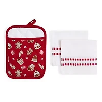 North Pole Trading Co. Red Holiday Kitchen 6-pc. Towel Set