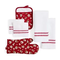 North Pole Trading Co. Red Holiday Kitchen 6-pc. Towel Set