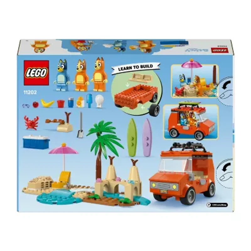 LEGO® Bluey's Beach and Family Car Trip 11202 Building Set (133 Pieces)