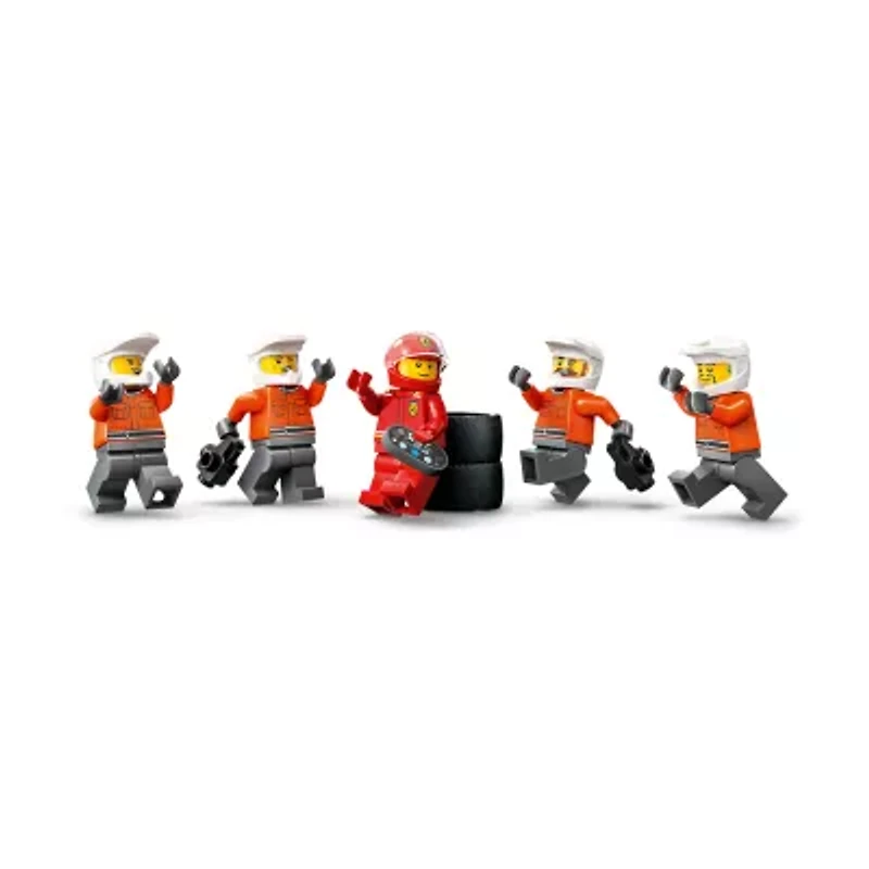 LEGO® F1® Pit Stop and Pit Crew with Ferrari Car 60443 Building Set (322 Pieces)