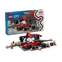 LEGO® F1® Pit Stop and Pit Crew with Ferrari Car 60443 Building Set (322 Pieces)