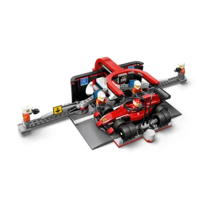 LEGO® F1® Pit Stop and Pit Crew with Ferrari Car 60443 Building Set (322 Pieces)