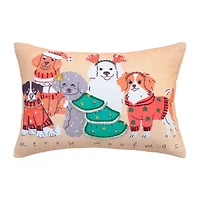 Vibhsa Vibhsa Christmas Merry Woofmas Pillow – 14"X20" Rectangular Throw Pillow