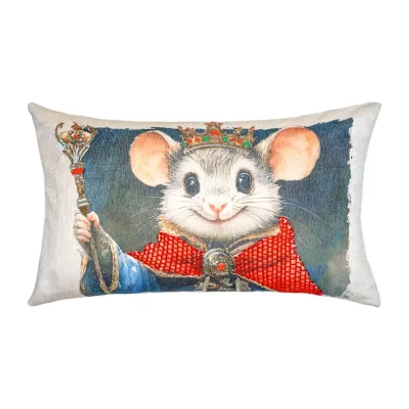 Vibhsa Vibhsa Christmas Mouse King Pillow – 14"X24" Rectangular Throw Pillow