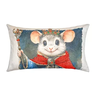 Vibhsa Vibhsa Christmas Mouse King Pillow – 14"X24" Rectangular Throw Pillow